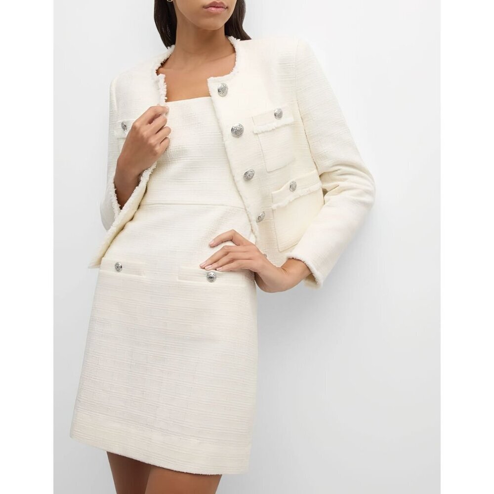 Veronica Beard Cream Blazer with Silver Buttons - Picture 9 of 16